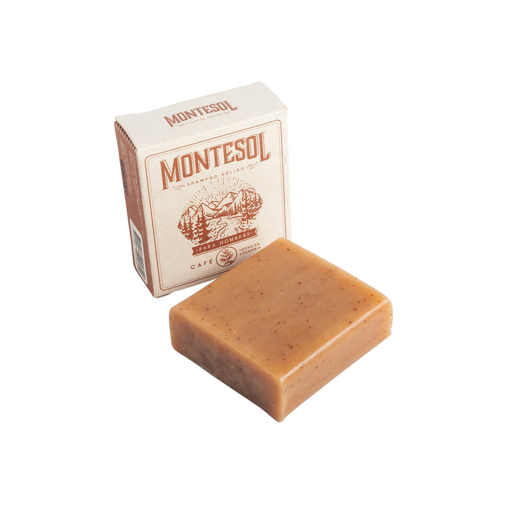 Shampoo solido café