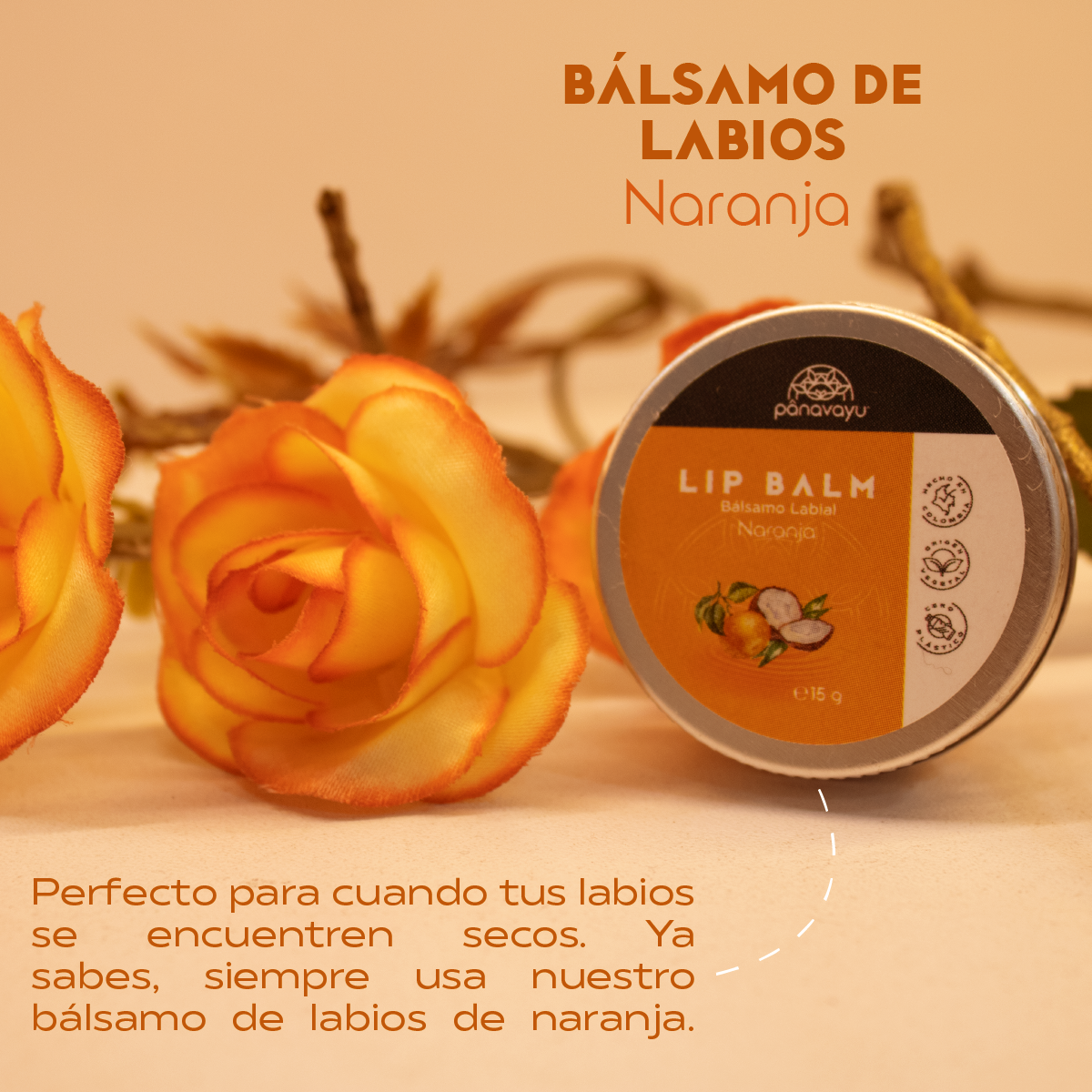 Balsamo labial de naranja