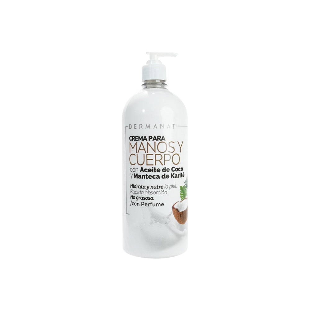 Crema con aceite de coco y manteca de karité