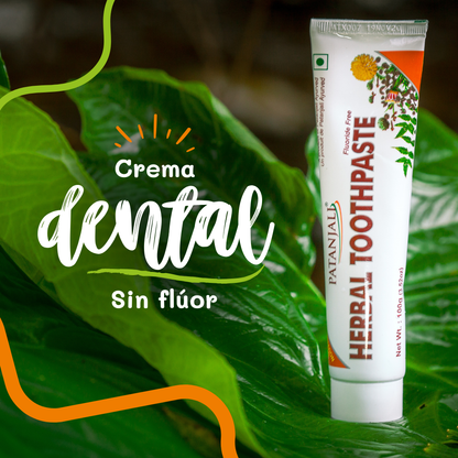 Crema dental herbal Patanjali - Sabor fresco natural