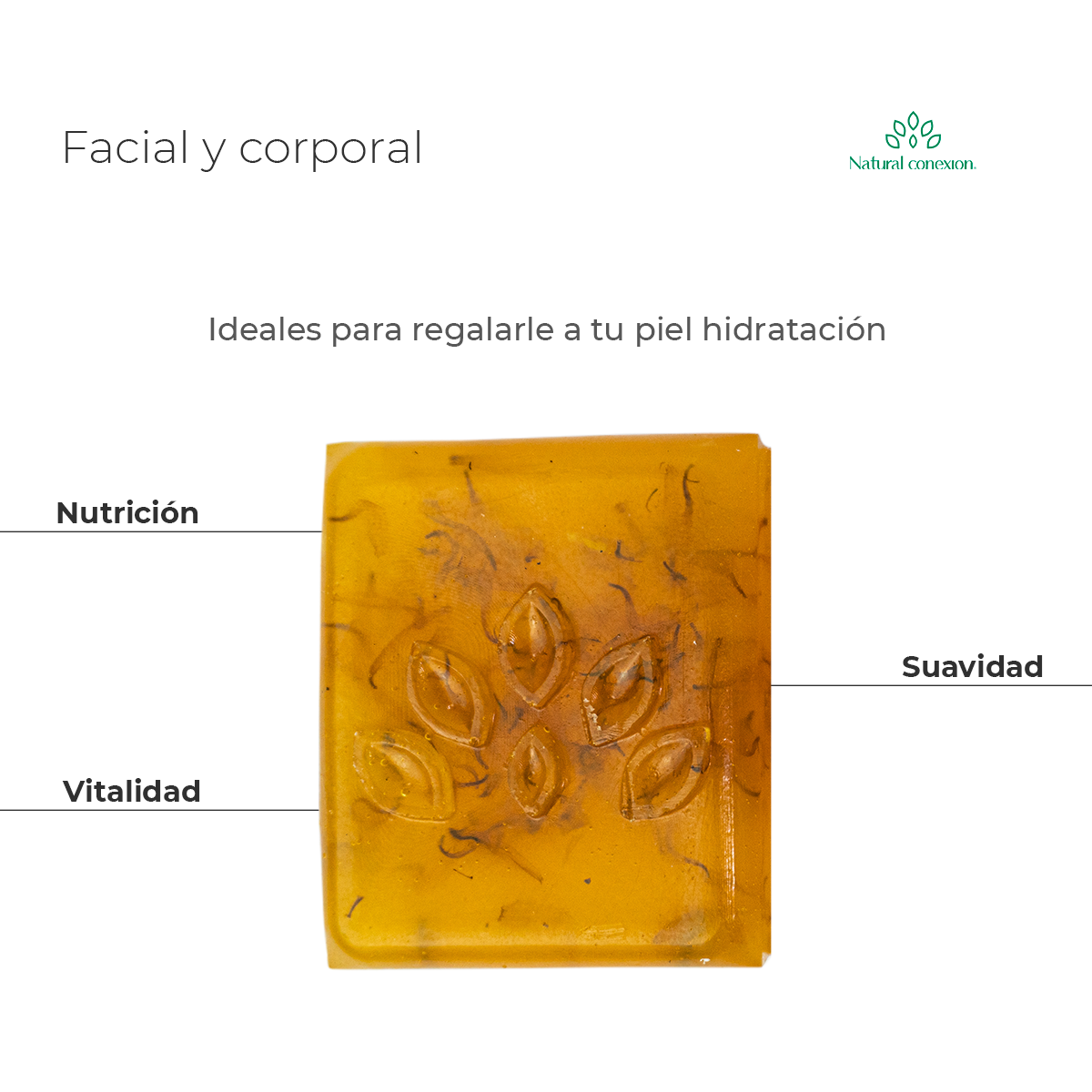 Jabón barra caléndula, manzanilla y miel