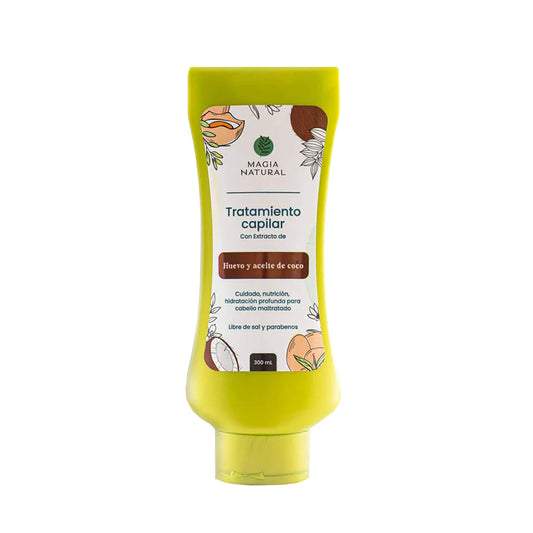 Tratamiento de huevo y aceite de coco