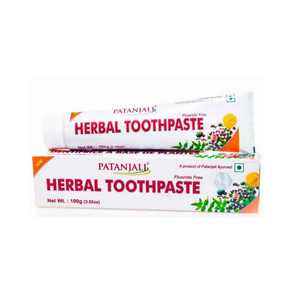 Crema dental herbal Patanjali - Sabor fresco natural