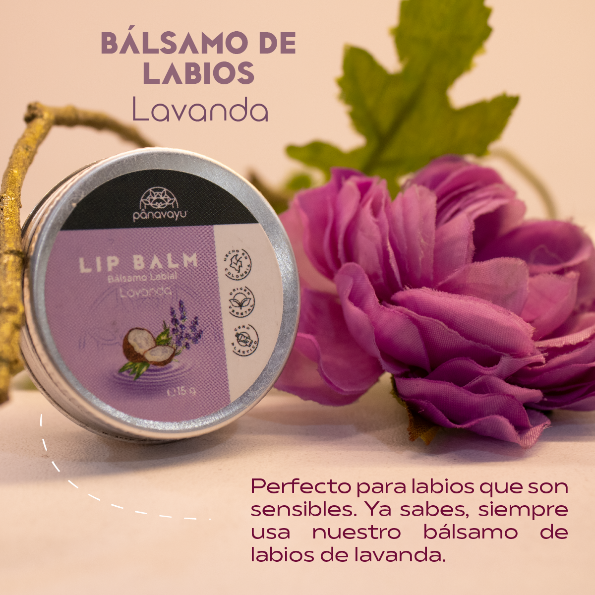 Balsamo labial de lavanda