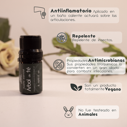 Aceite esencial de árbol de te